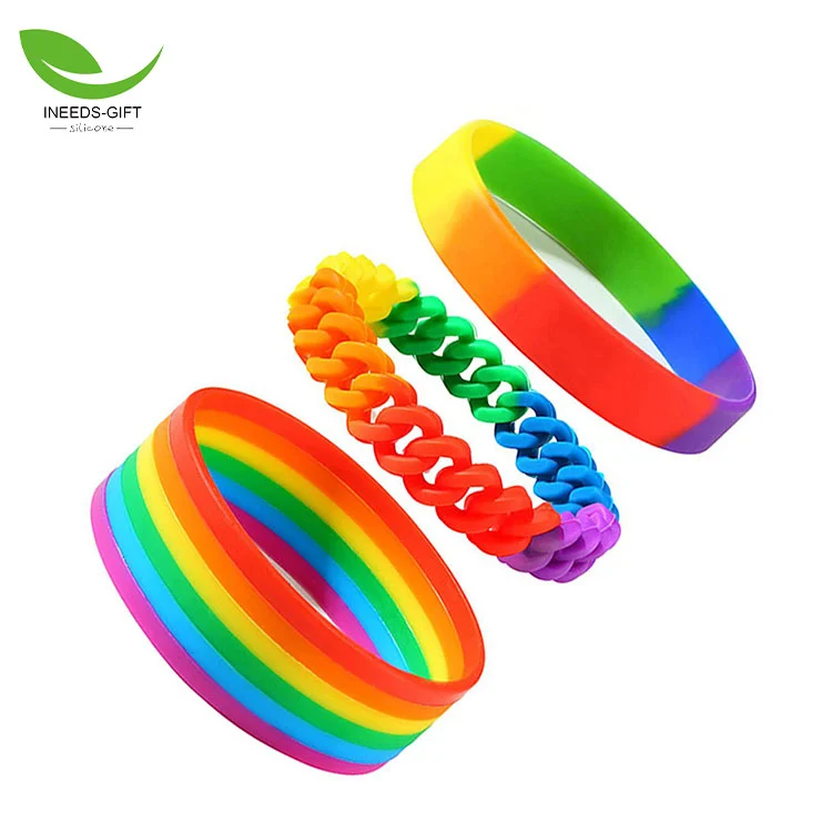 Rainbow Twist silikonirannekoru